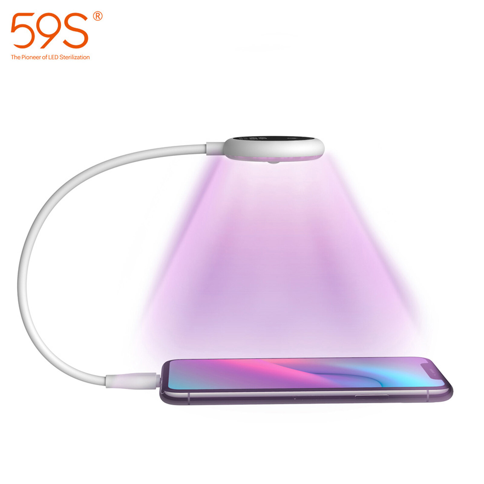 

59S UV Phone Sterilizer Cleaner Portable Disinfection Lamp Ultraviolet Germicidal Light for Phone Mask Cup