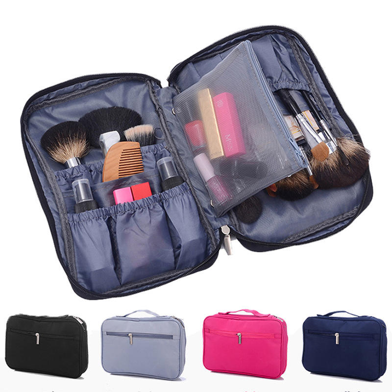 IPRee® Νάιλον γυναικεία τσάντα καλλυντικών ταξιδίου, αδιάβροχος οργανωτής για εργαλεία και αξεσουάρ μακιγιάζ.