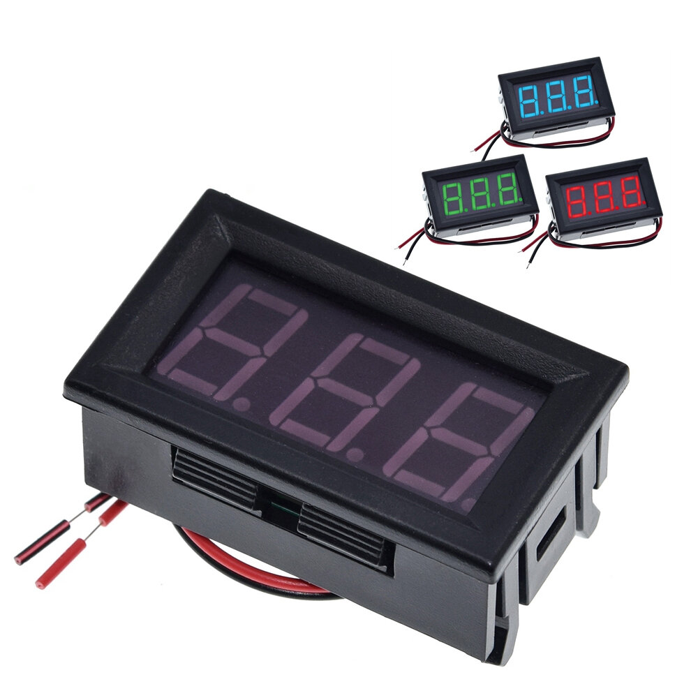 AC 70-500V 0.56inch Two-wire Digital Voltmeter LED Digital Display 2 Wires Red Green Blue Display AC