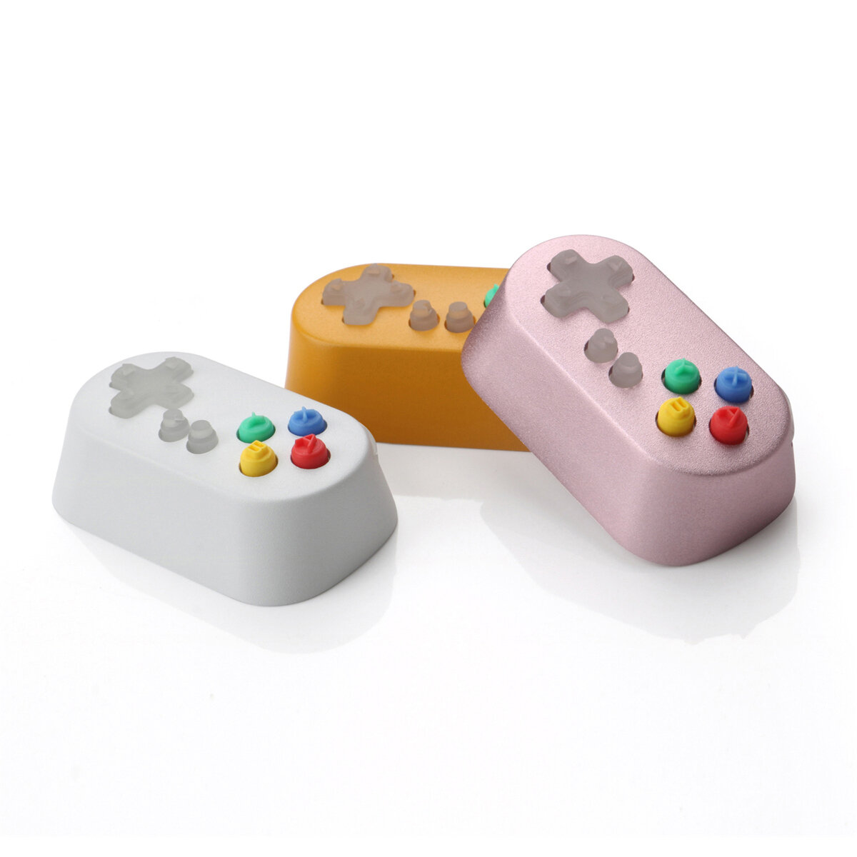 HolyOOPS CAPSLOCK Keycap Game Console Handle Shape 1.75u 6063 Aluminum Alloy Shell Silica Gel Buttons for Mechanical Key