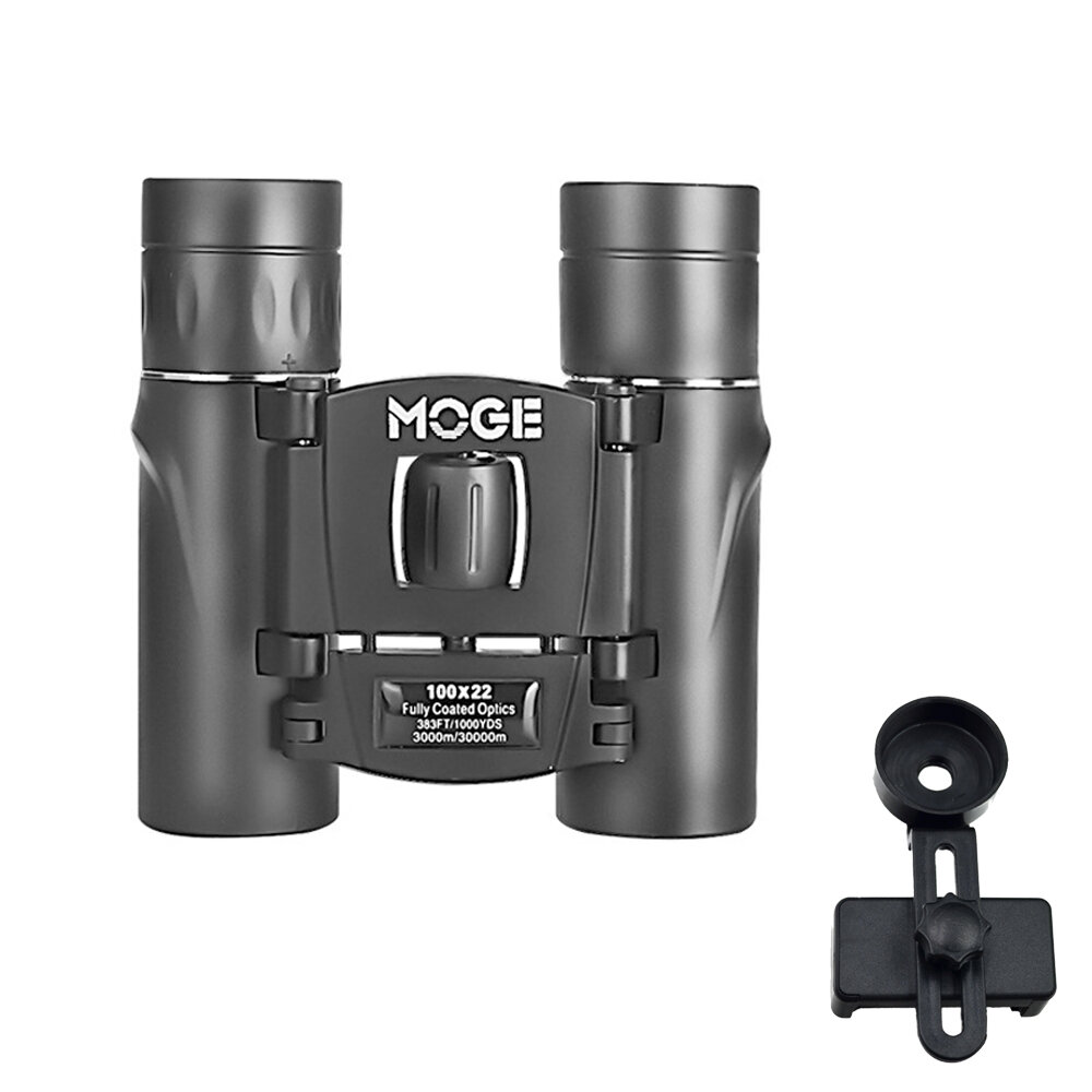Moge 100x22 / 40x22 HD Telescópio de lente de filme binocular dobrável Visão noturna de baixo nível de luz 26m / 1000m 3000m / 30000m Acampamento ao ar livre