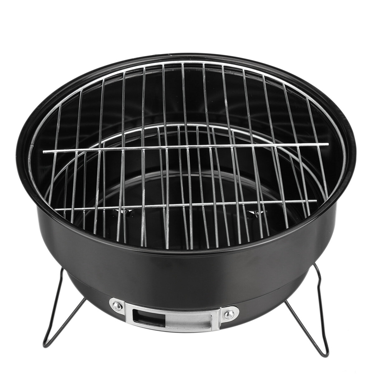Kerek barbecue grill összecsukható rozsdamentes acél grill hordozható szabadtéri kemping barbecue grill