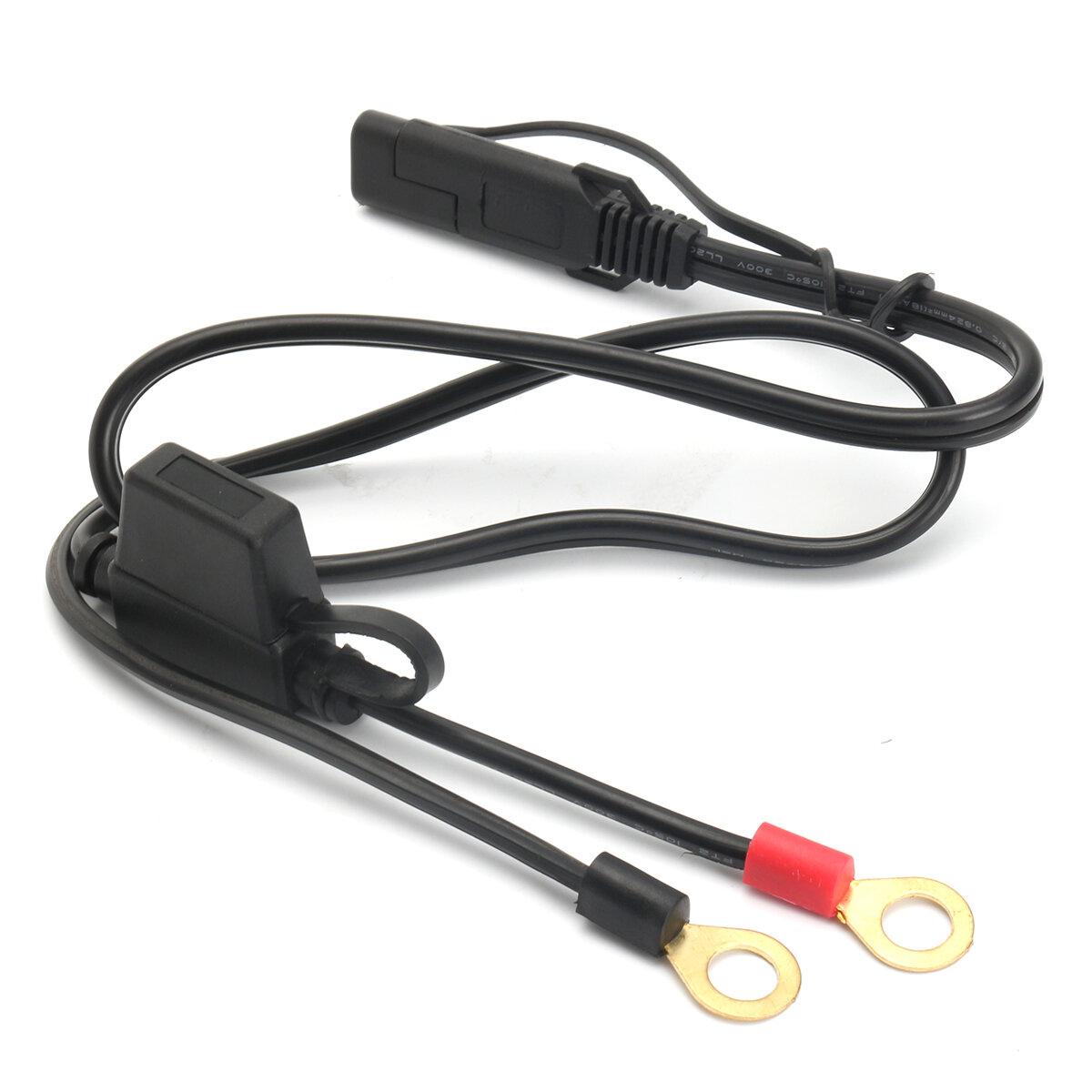 Motorcycle Battery Terminal Ring Connectors Harness 12V Charging Adapter Cables