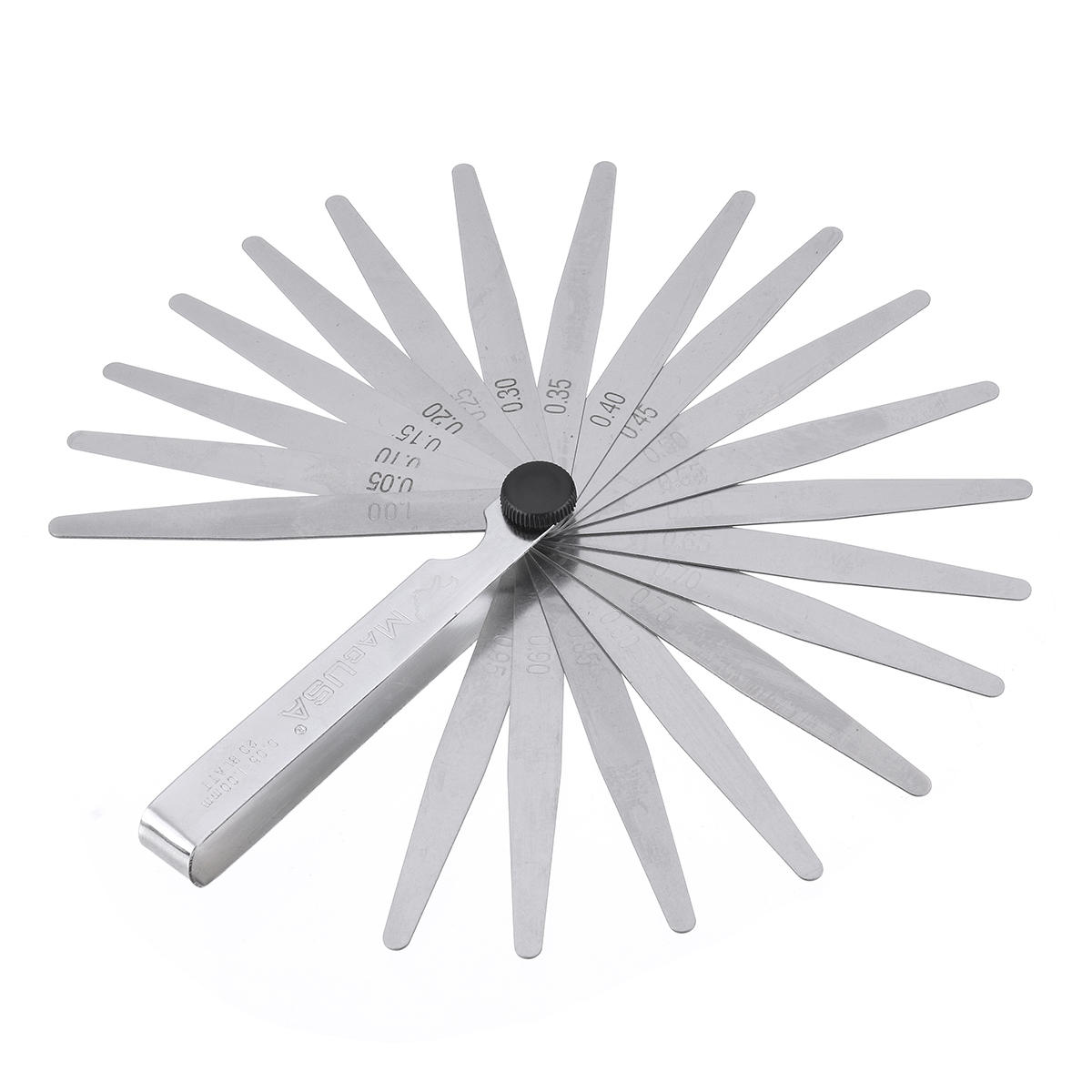Drillpro 20 Blade Feeler Metric Gauge 0,05 tot 1,0 mm Dikte Spark Plug Measure Gap Tool