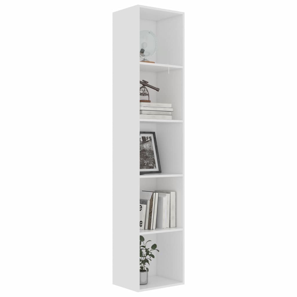 

Book Cabinet White 15.7"x11.8"x74.4" Chipboard