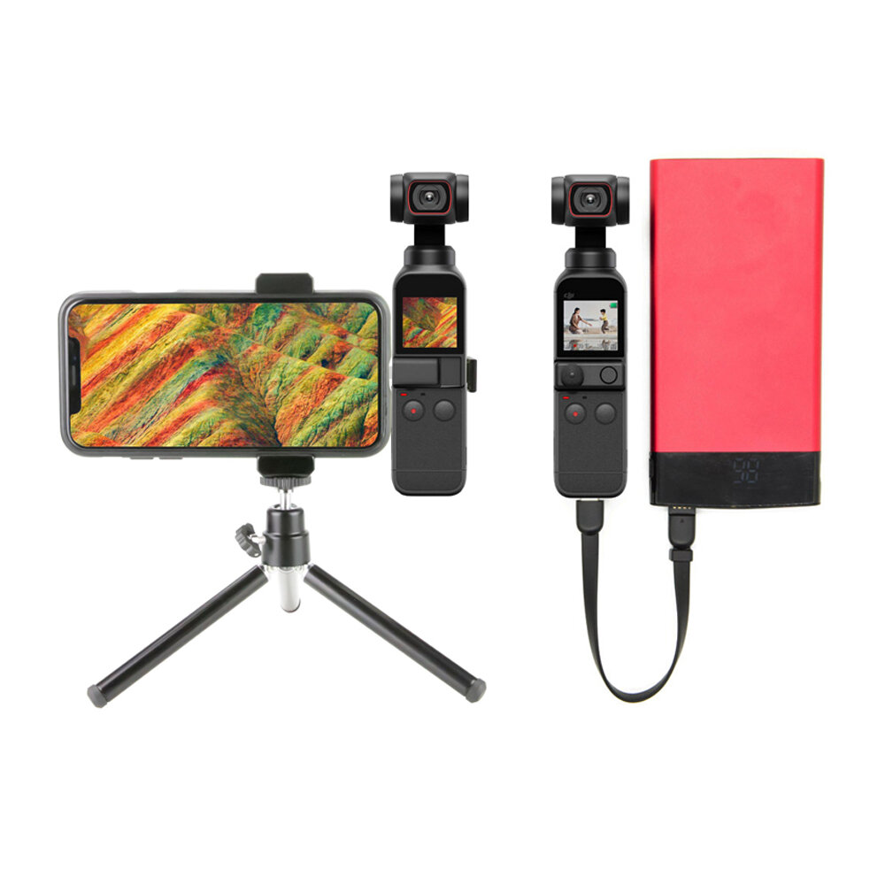 Statief + Datakabelset voor DJI pocket 2 Handheld Gimbal Camera Adapter Uitbreidingsaccessoires