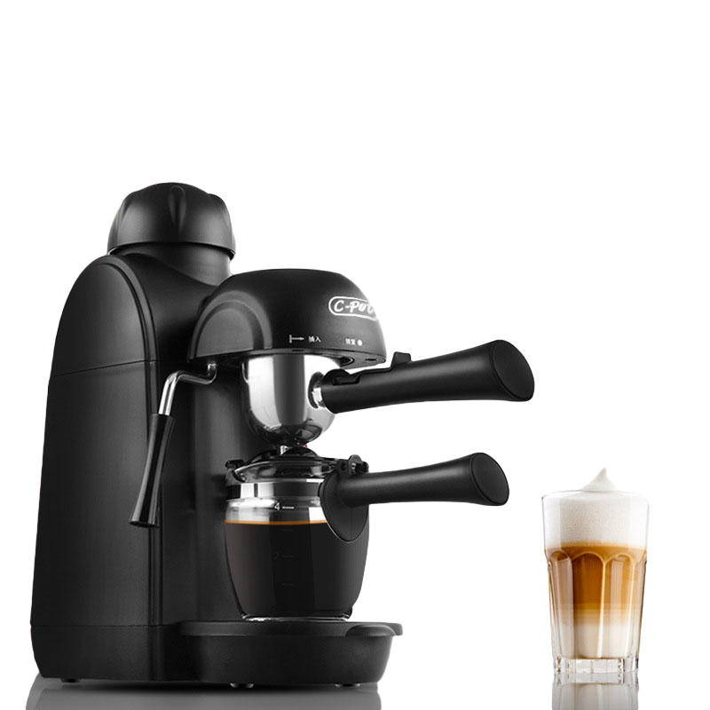 Cポット5バール圧力パーソナルエスプレッソコーヒーマシンメーカーミルク泡立て器付きスチームエスプレッソシステム