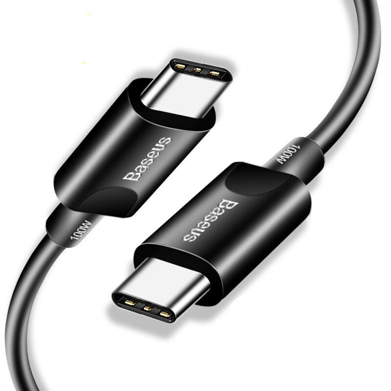 

[3 Pack ] Baseus 1.5m/4.92ft 100W 5A PD USB-C to USB-C Cable PD 3.0 QC 3.0 FCP Fast Charging Data Sync Cable Cord For Sa