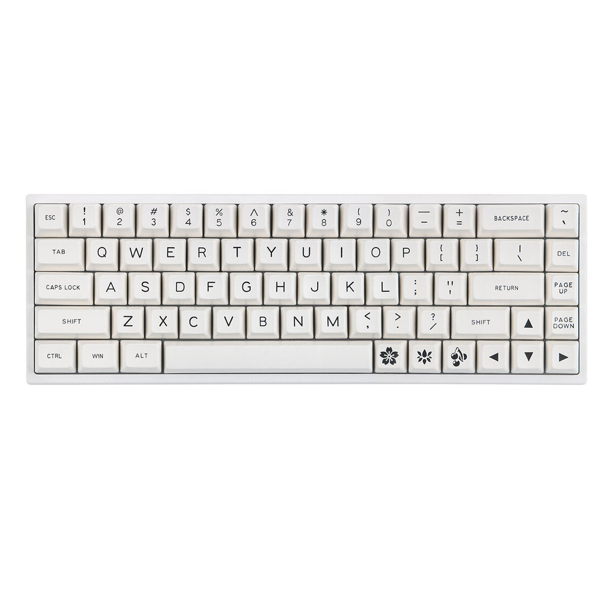

MAXKEY 129 клавиш Белый набор клавишных колпачков Профиль SA ABS Двухцветные литые колпачки для клавиатур Механический