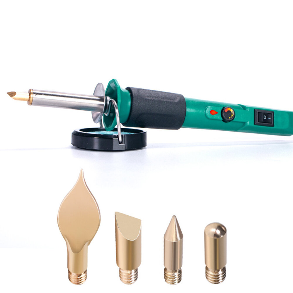 

Professional Adjustable Temperature Pyrography Pen Kit Multifunction Soldering Desoldering Toolset Rubber Handle Electri