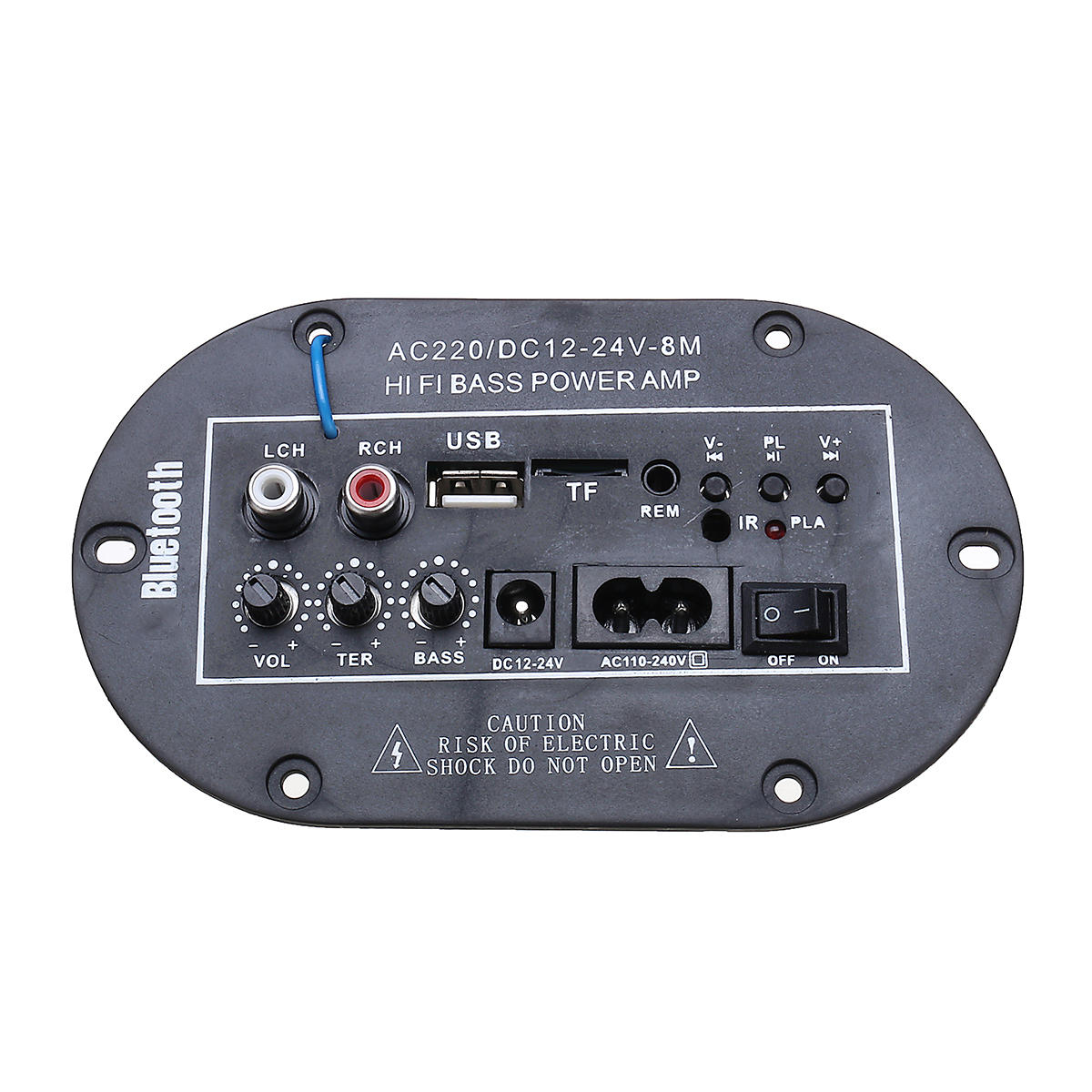 220V 8 Inch High Power Enthusiast Audio Card Digitaal met Bluetooth-autoversterker