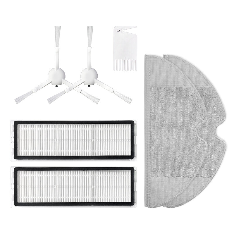 

7pcs Replacements for Xiaomi Mijia 1C Vacuum Cleaner Parts Accessories Side Brushes*2 HEPA Filters*2 Mop Clothes*2 Clean
