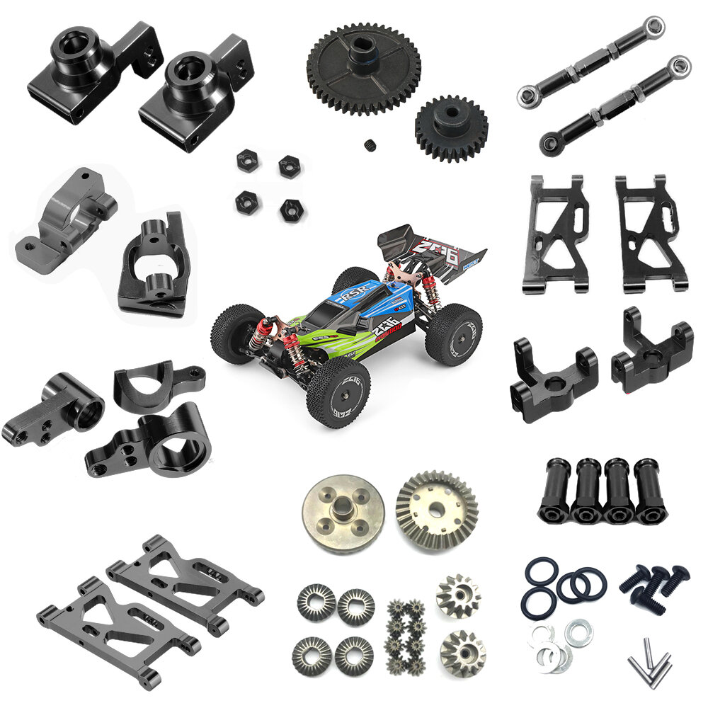Vbest life Metal RC Car Gear Parte Kit Actualización Repuesto Compatible con WLtoys 1/14 144001 RC Car