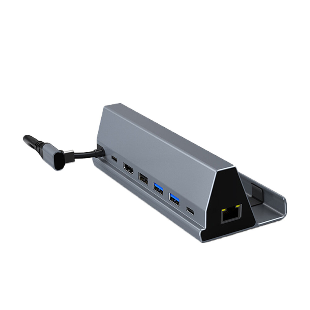Seewei 7 in 1 Type-C Dockingstation USB2.0 5Gbps USB3.0*2 USB-C Data PD100W 4K HDMI 1000Mbps RJ45 US