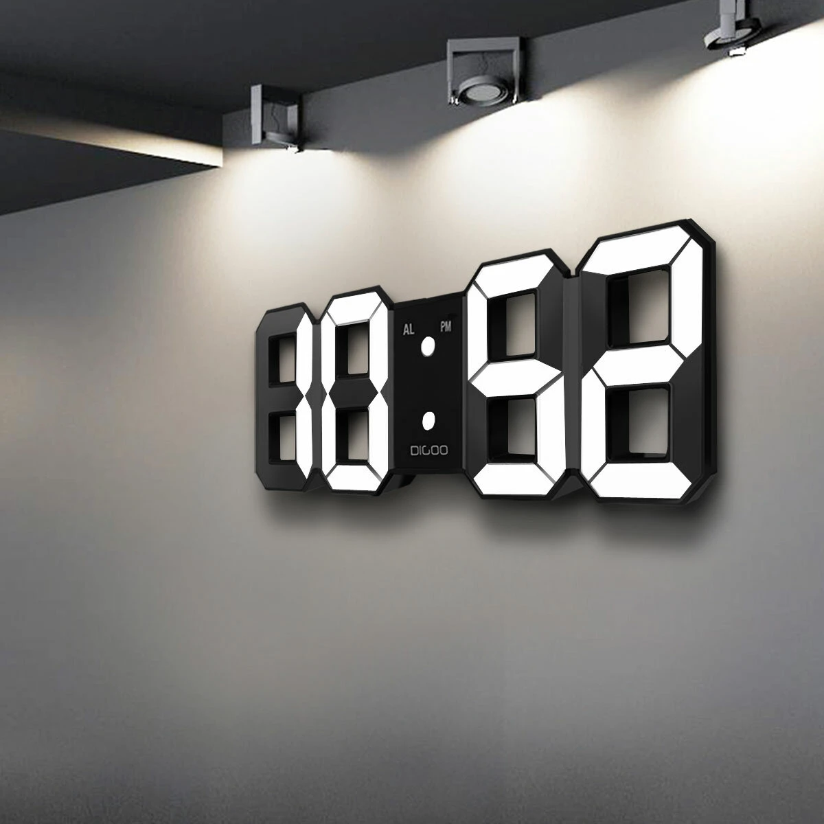 Digoo DC-K3 Multi-Function Large 3D LED Digital Wall Clock Alarm Clock With Snooze Function