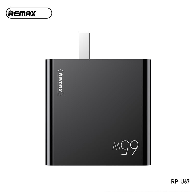 

REMAX RP-U67 65 Вт PD + QC USB зарядное устройство адаптер нитрида галлия быстрая зарядка для iPhone 12 Pro Max Mini One