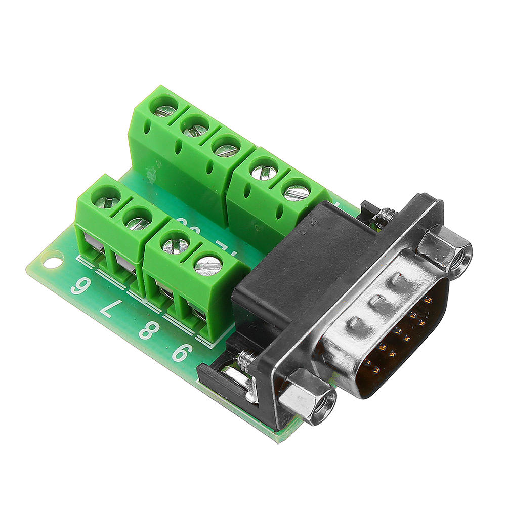 

5pcs Male Head RS232 Turn Terminal Serial Port Adapter DB9 Terminal Connector