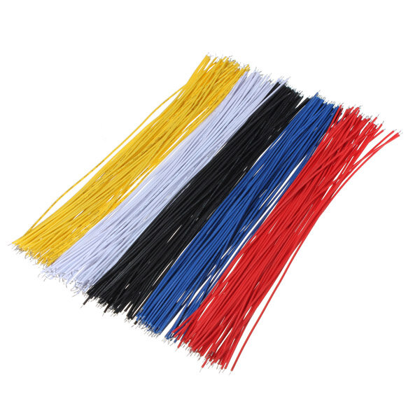 20Pcs Breadboard Jumper Jump Cable Coded Wire Tinned 20cm/7.9" For Arduino