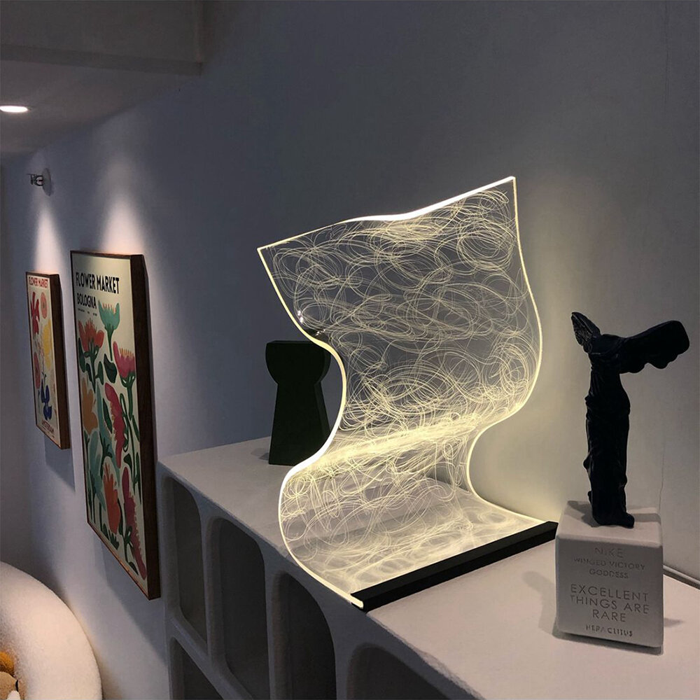 

LED Creative Волшебный Ковер DIY Стол Лампа Затемняющий свет для романтической атмосферы USB Спальня Ресторан Украшение