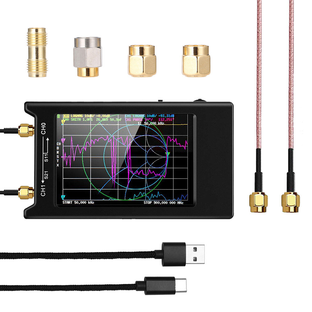 

NanoVNA-H4 4 "LCD 50 кГц ~ 1,5 ГГц VNA HF VHF UHF UV Векторный анализатор цепей