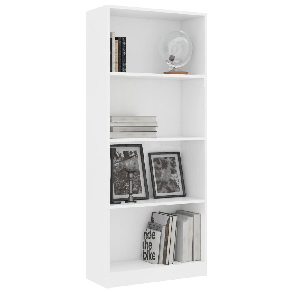 4-Tier Book Cabinet White 23.6