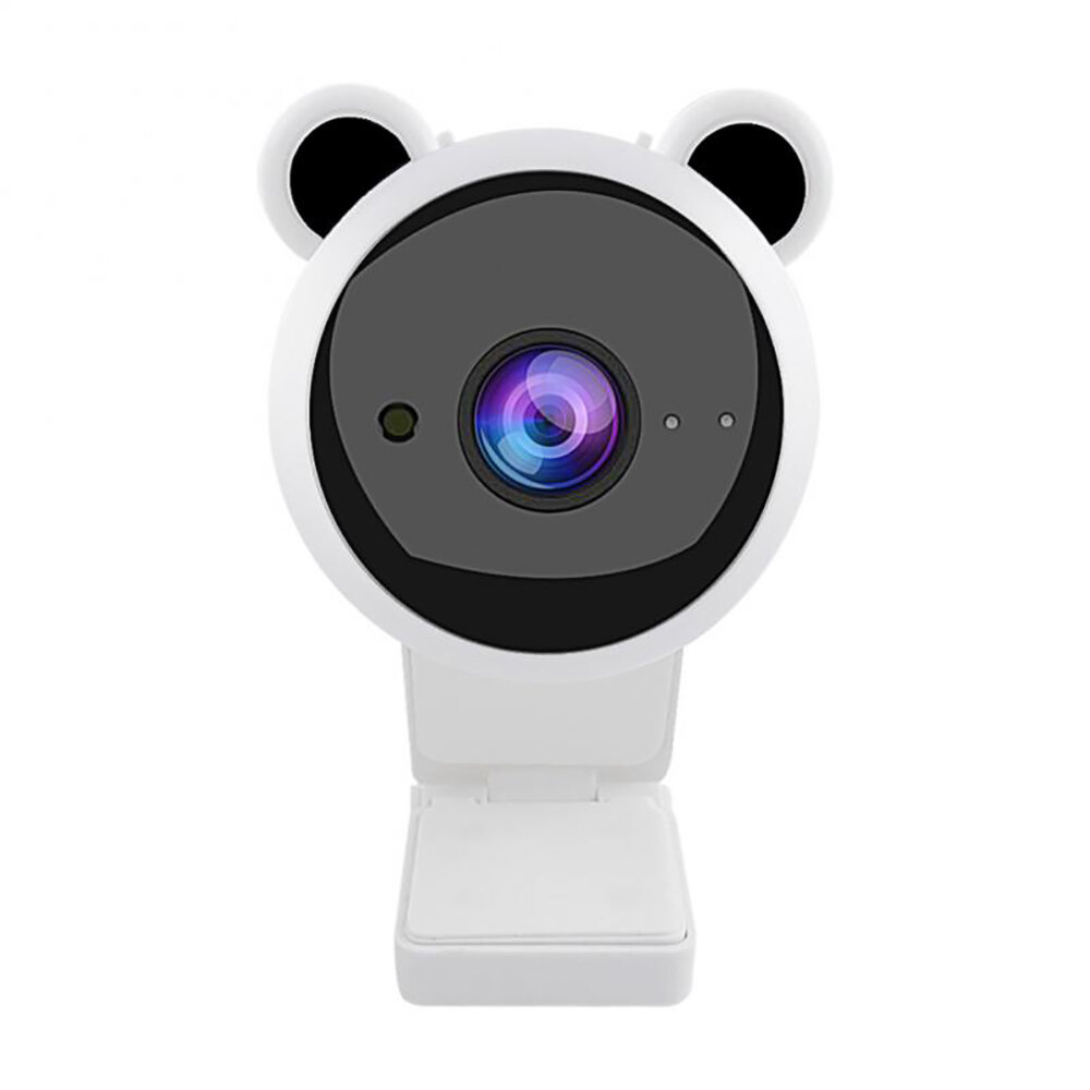 RYM M62 1080P HD Leuke Panda Webcam 30FPS Ingebouwde microfoon Plug en play Webcamera voor pc Laptop