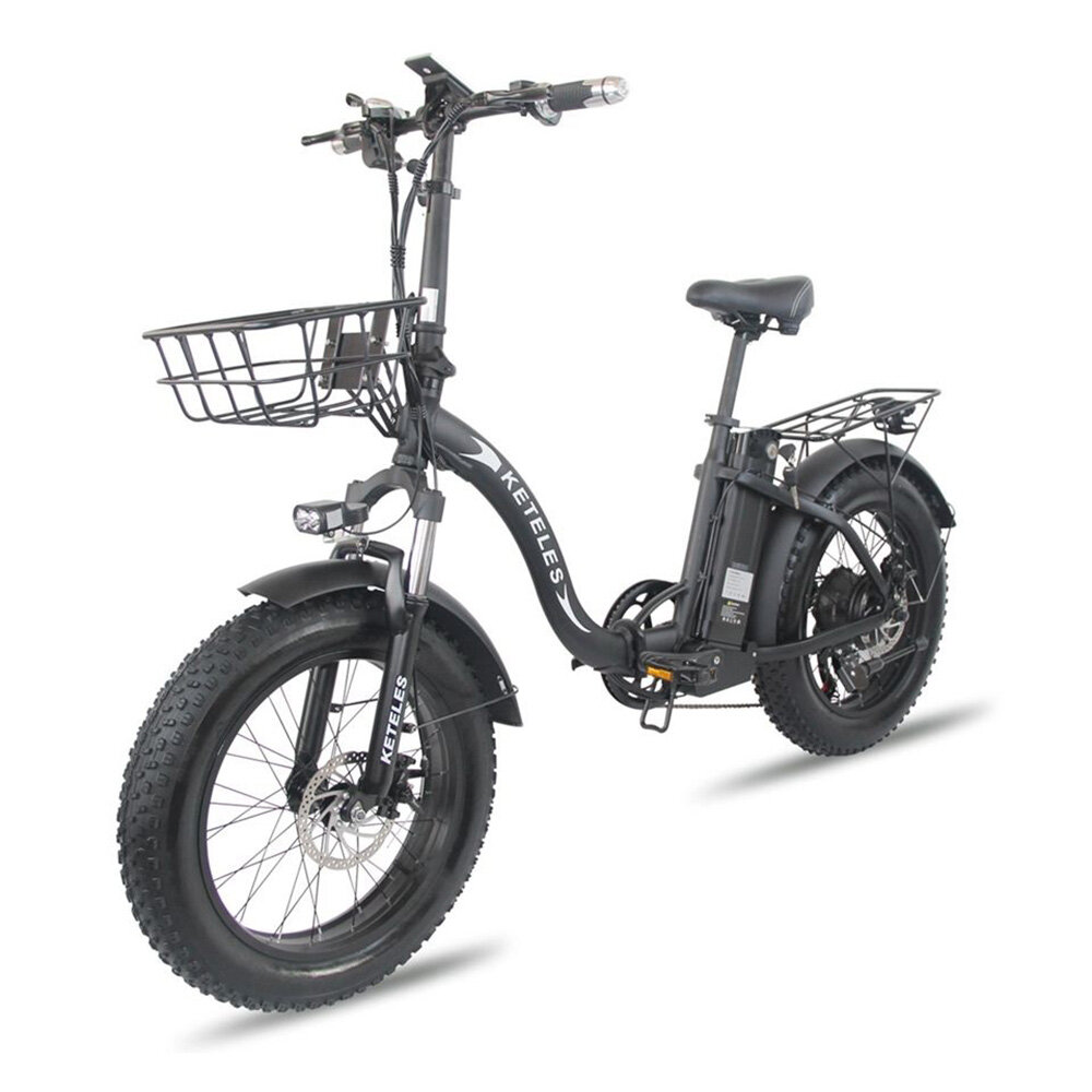 [EU DIRECT] KETELES KF9 1000W 48V 18Ah Electric Bicycle 20*4.0 Fat Inch Tire 45km/h Max Speed 70km Mileage 200kg Max Load Electric Bike