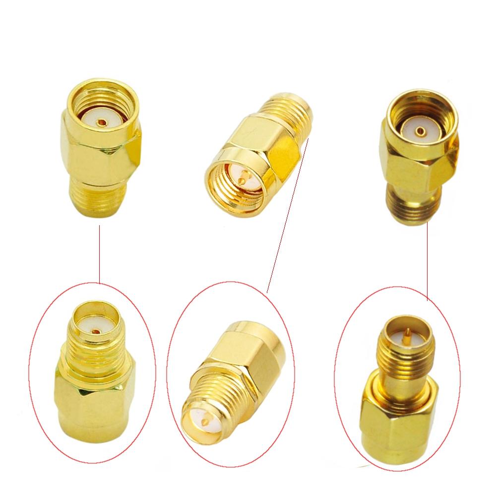 

3 PCS SMA RP-SMA Antenna Connector Male Female RF Coaxial Adapter ALL in One Combo Whole Set DIY Accessories For RC Mode