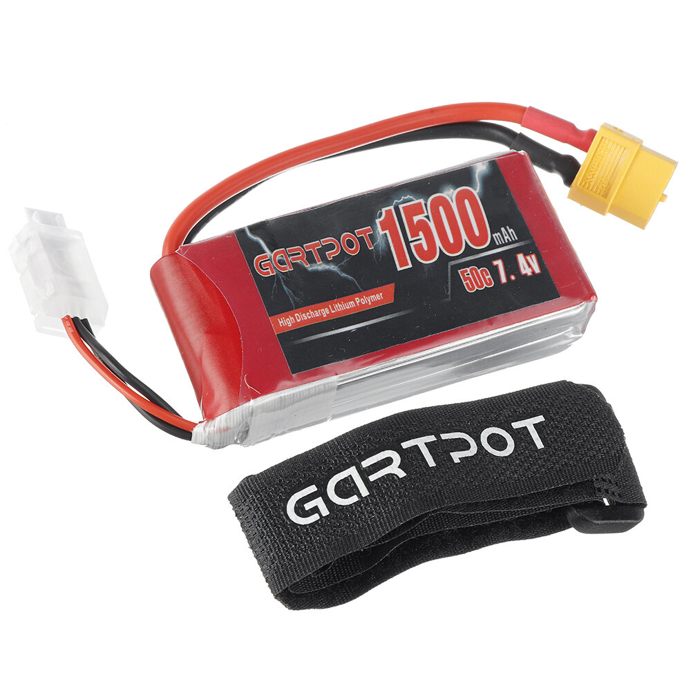 GARTPOT 7,4 V 1500mAh 50C 2S XT60 Plug Lipo Bateria para RC Racing Drone