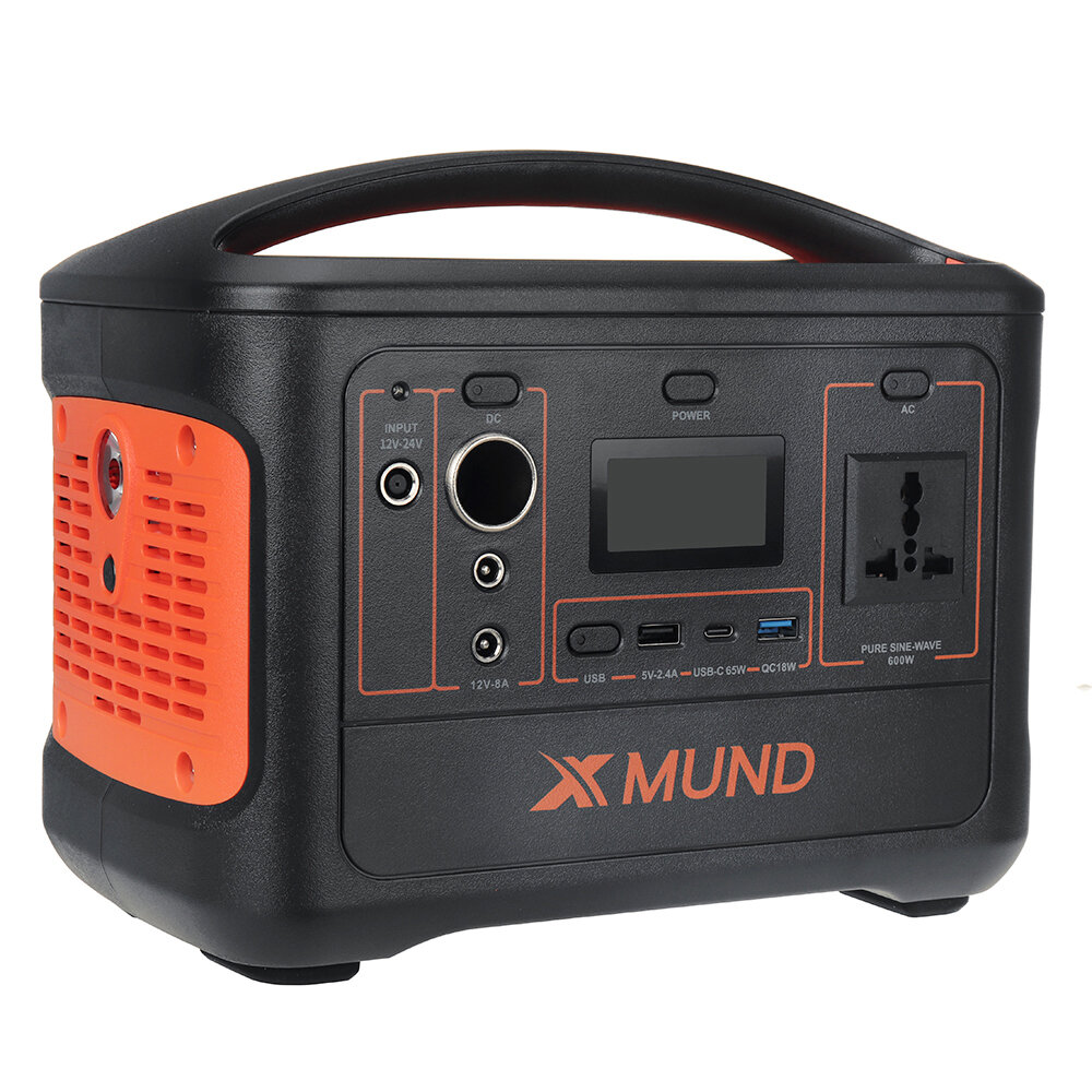 XMUND XD-PS10 500W(Peak 1000w) Camping Power Generator 568WH 153600mAh Power Bank LED Flashlights Outdoor Emergency Power Source Box