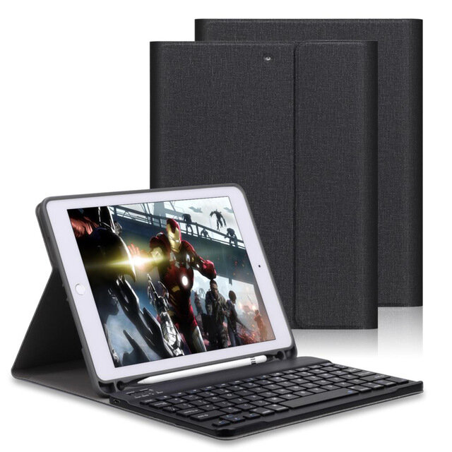 

Авто Сон Съемный Bluetooth для беспроводной Клавиатура Kickstand Tablet Чехол с держателем карандаша для iPad Pro 10,5 д