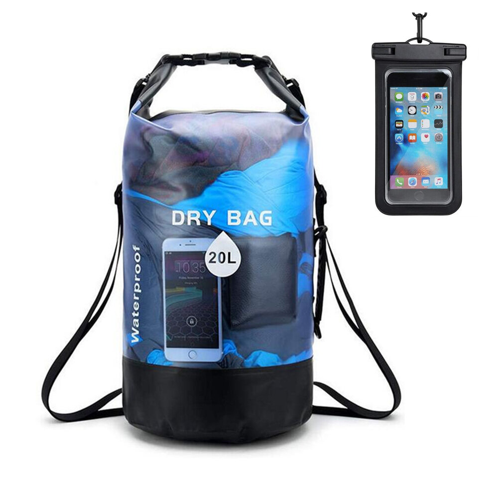 IPRee® 10/20L Su Geçirmez Hafif Kuru Saklama Sırt Çantası, 6.5 inç Telefon Çantası ile Seyahat Yüzmek Yelkenli Gezmek Kamp Yapmak Plaj