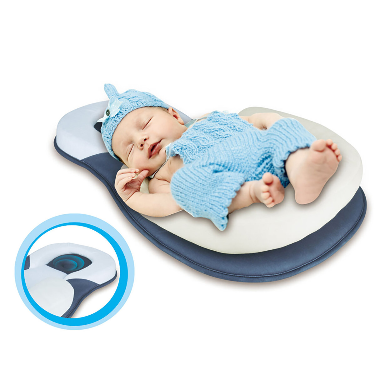 Pillow Newborn Baby Infant Sleep Prevent Flat Head Shape Anti Roll Pillow for Newborn Infant Pillow