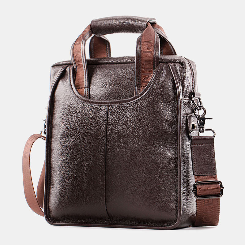 

Мужской многофункциональный портфель большой емкости из воловьей кожи, сумка-мессенджер, первый слой, Сумка, через плечо