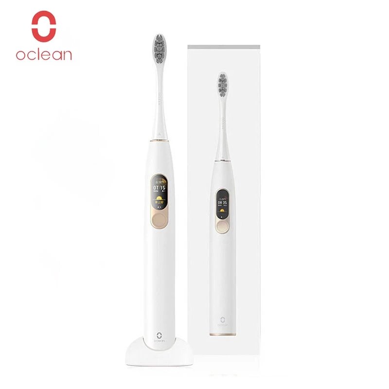 

Oclean X Sonic Electric Toothbrush LCD Touch Screen IPX7 Waterproof Ultrasonic Automatic Tooth Brush 4 Brushing Mode Fas