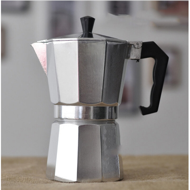 ACL Italiaanse koffiepot Achthoekige mokka Pot Hittebestendig aluminium voor huishouden