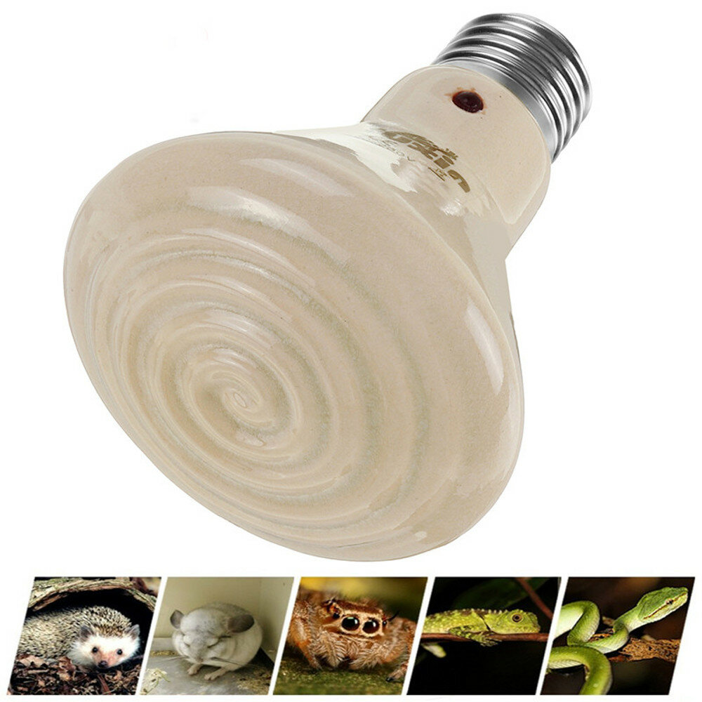 

E27 50W 75W 100W 150W Ceramic Infrared Reptile Emitter Heater Lamp Pet Bulb for Turtle AC220-240V