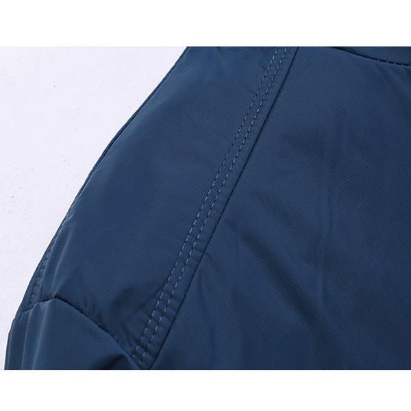 mens plus size zipper fashion lapel casual jacket overcoat waterproof ...