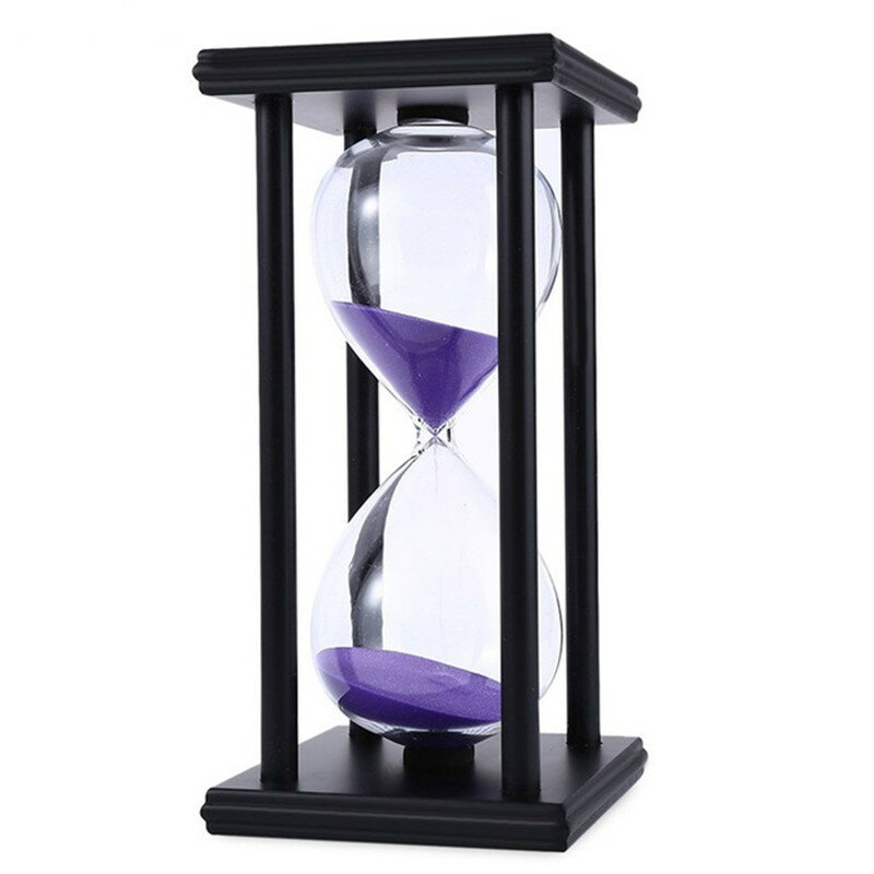 

60 Minutes Sand Hourglass Timer Sandglass Countdown Timing Clock Timer Office Decorations Black Frame