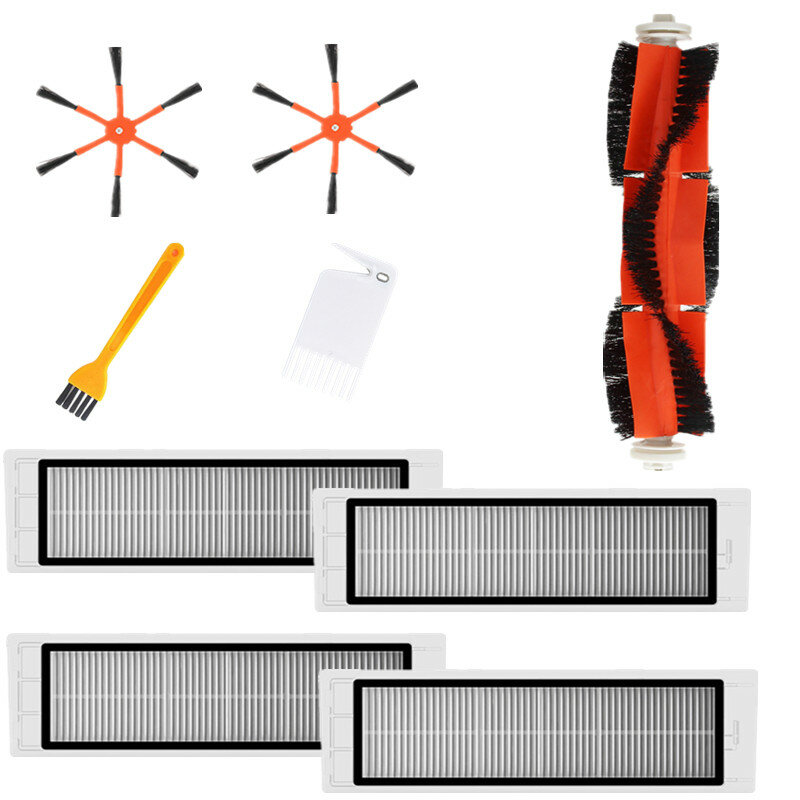 

9pcs Replacements for XIAOMI Roborock S6 S55 Vacuum Cleaner Parts Accessories Main Brushes*1 Side Brushes*2 HEPA Filters
