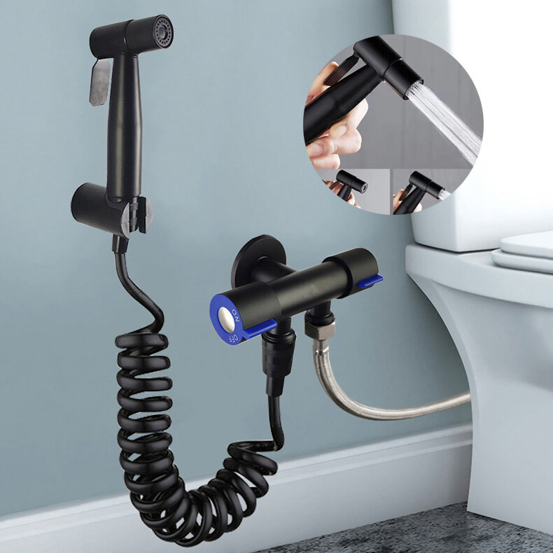 

Handheld Bidet Spray Set 304 Stainless Steel Spray Gun, Self Cleaning Bathroom Handheld Shower Head for Toilet Sprayer w