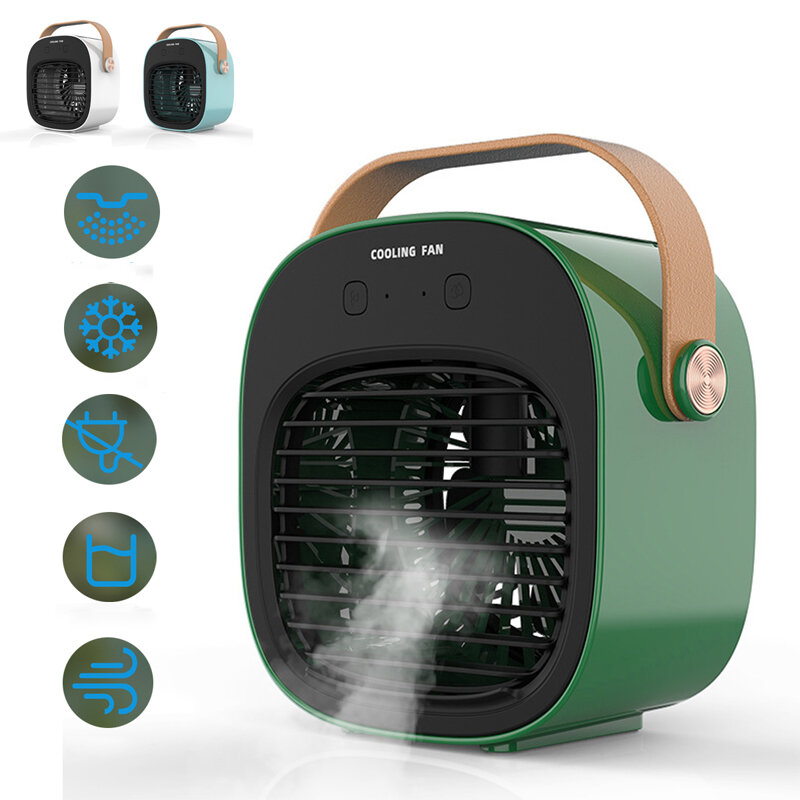 3 Gear Mini Koelventilator Spray Bevochtiging Draagbare Oplaadbare Zomer Tafel Ventilator Voor Outdo