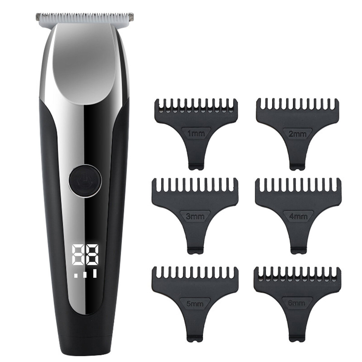 

USB Rechargeable Cordless Electric Beard Trimmer Mens Hair Clippers Grooming Kit W/ 4 Limit Combs