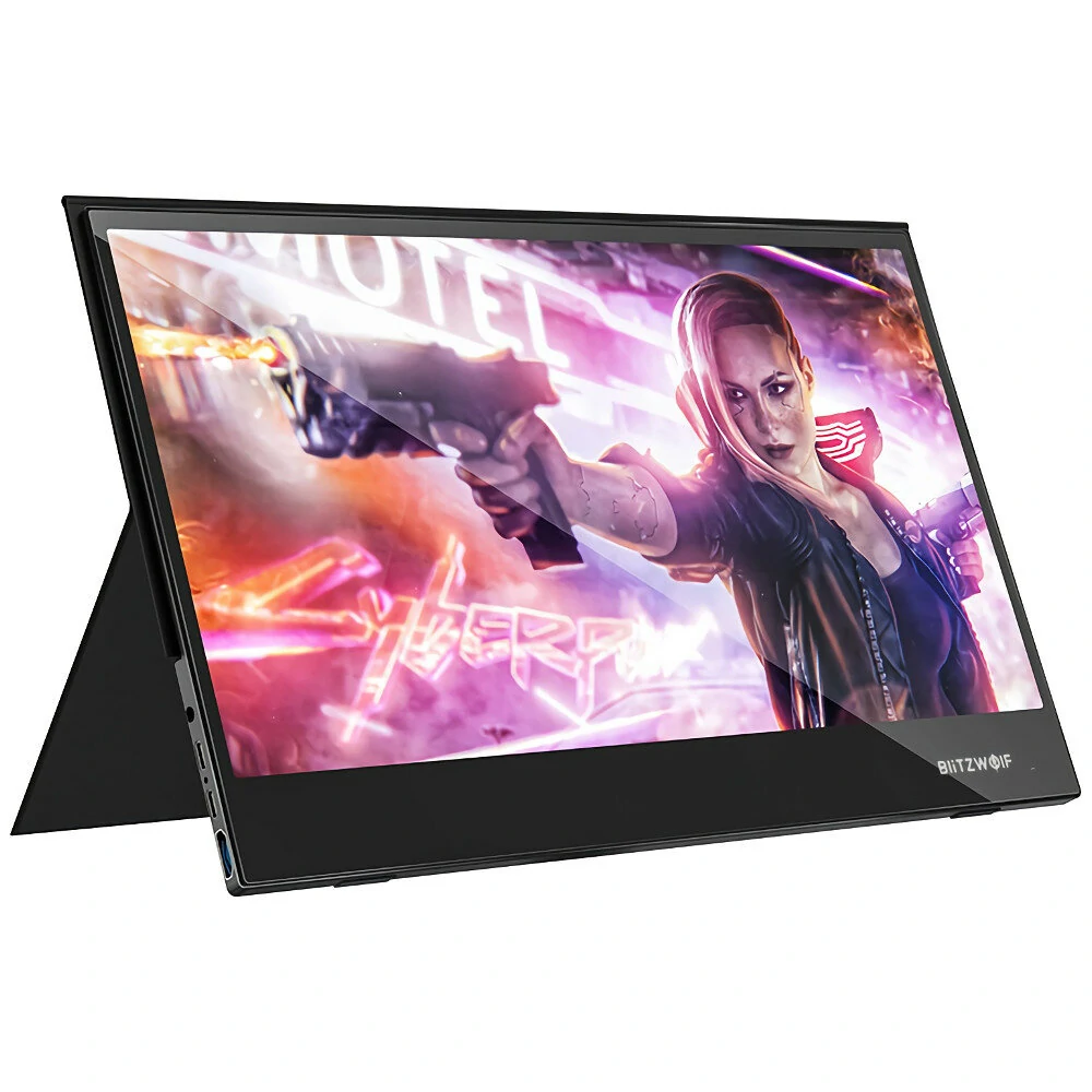 BlitzWolf® BW-PCM5 15.6 palcový dotykový UHD 4K typ C přenosný počítačový monitor Herní displej pro smartphony Tablet Notebooky Herní konzole
