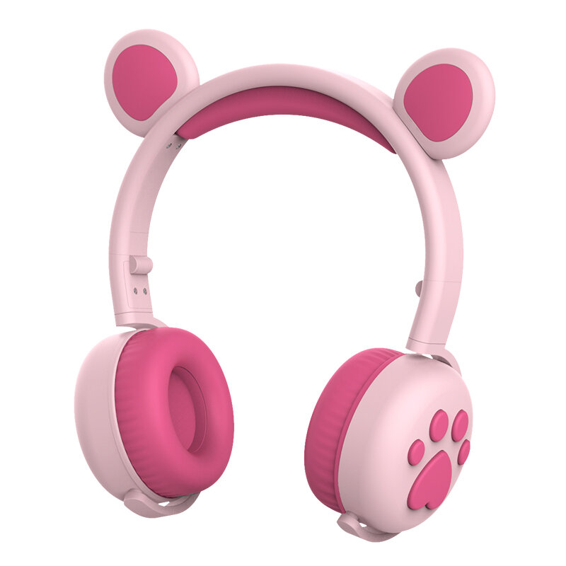 Bakeey BK5 Leuke LED Cat Bear Ear bluetooth 5.0 Hoofdtelefoon Opvouwbare Over-Ear HIFI Stereo Draadl
