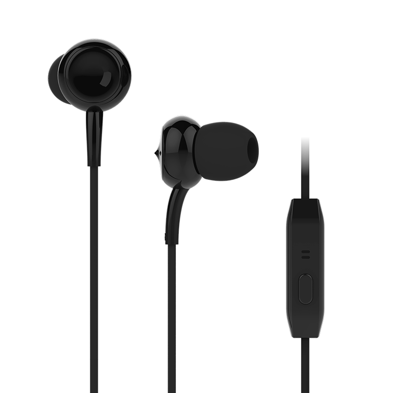 KIVEE MT02 3,5 mm bekabelde in-ear hoofdtelefoon HiFi HD Voice-oortelefoon met microfoon voor pc-lap