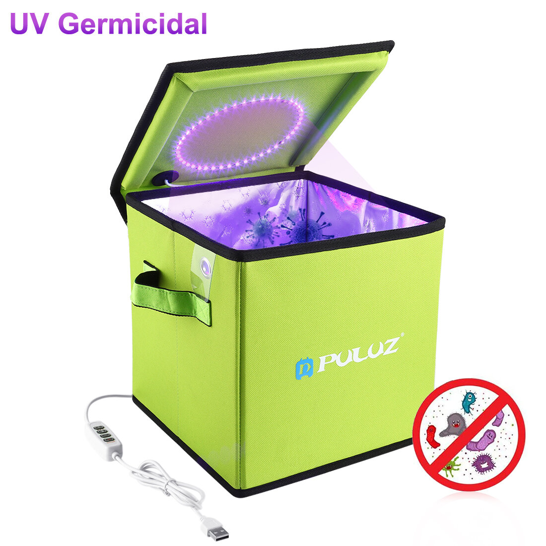 PULUZ 20cm UV UVC Kiemdodende sterilisator Desinfectie Tentbox Mijten Cleaner Gezondheidszorg Tablet