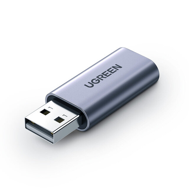 Ugreen Audio Adapter 3,5 mm Audio Converter USB Geluidskaart 2 In 1 Koptelefoon Microfoon voor Gamin