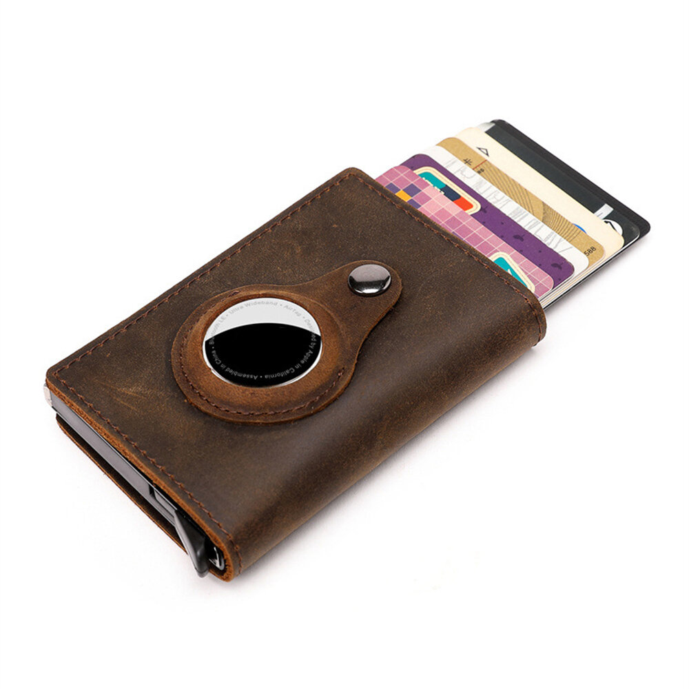 Airtag hommes portefeuille carte de visite livre multifonctionnel RFID portefeuille en cuir avec porte-carte de crédit p