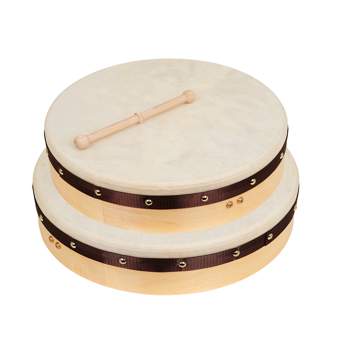 16" 18" IRIN Professional Wooden Hand Drum Percussion Instrument Sheepskin Tambourine Kids Education